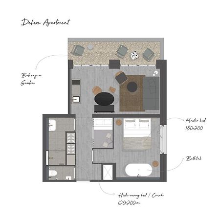 Boutique Hotel Benedict Noordwijk Extérieur photo A floor plan of a typical apartment
