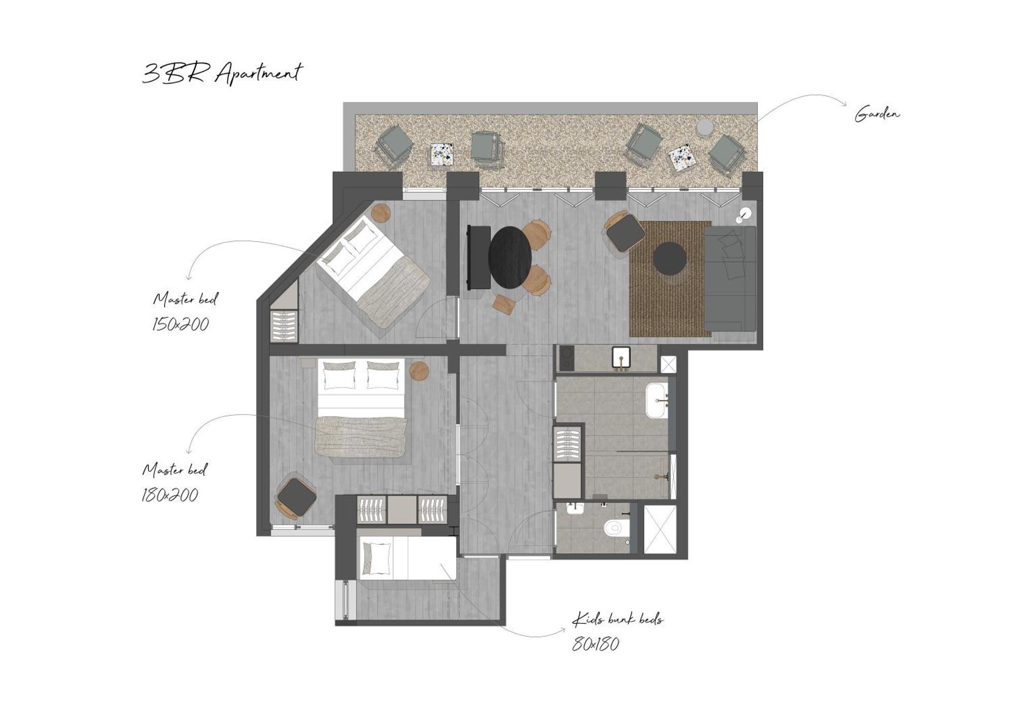 Boutique Hotel Benedict Noordwijk Chambre photo A floor plan of a typical apartment